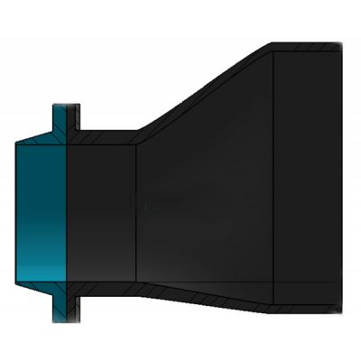 Cla-Val RF-DBF-SB Rubber-Flex Duckbill Flanged Sloped Bottom Check Valve